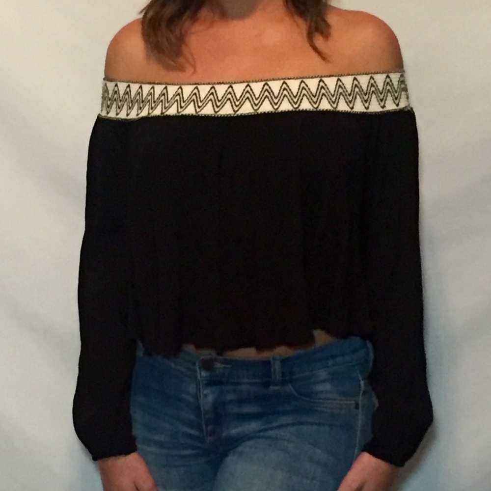 Black Off the Shoulder Top